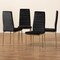 Baxton Studio Armand Modern Glam and Luxe Black Velvet Upholstered and Gold Finished Metal Dining Chair Set , PK4 193-4PC-11773-ZORO - alternate 4